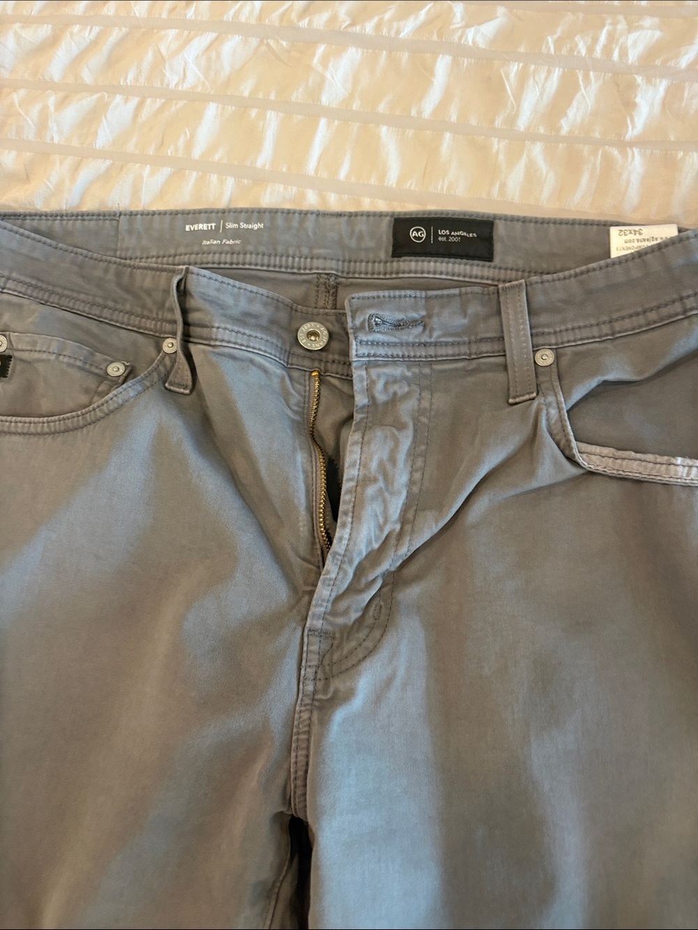 Ag Adriano Goldschmied Everet Slim Straight Jeans in Slate Gray